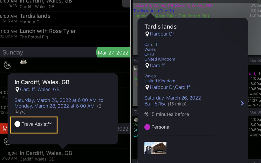 Doctor Who and Informant’s Travel Assist
