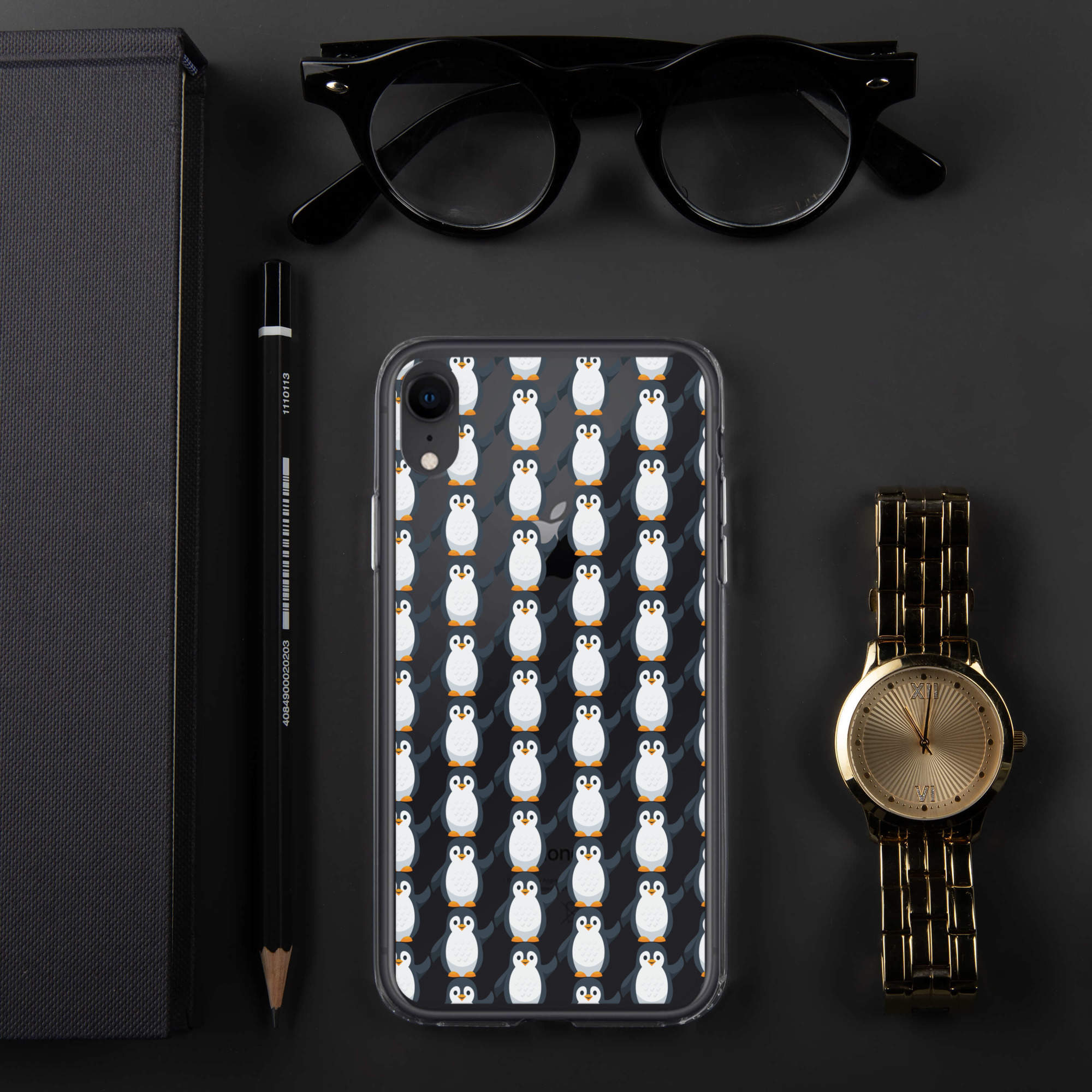 Pip Pattern Clear iPhone Case - Image 79